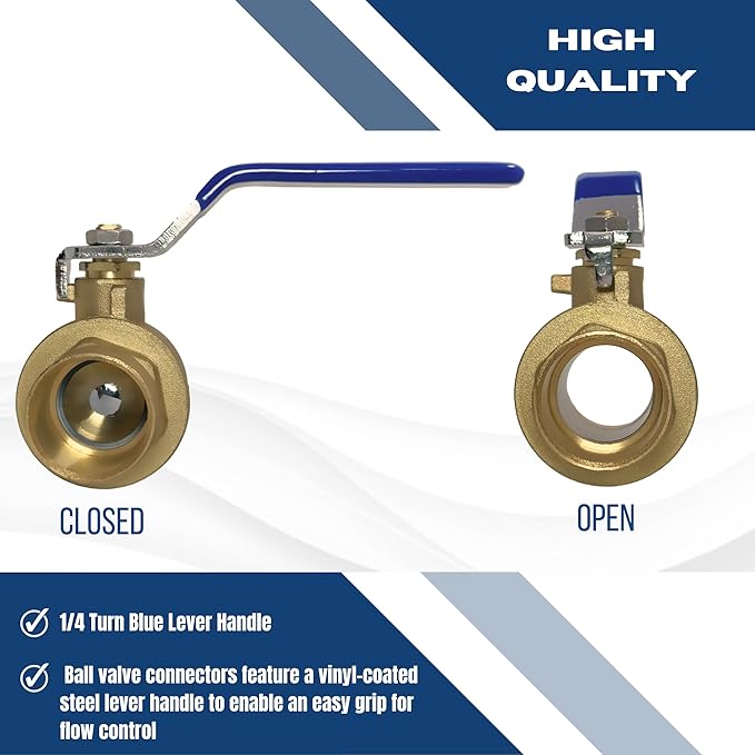 XFITTING 1/2 Inch Sweat Ball Valve, 2 Pieces