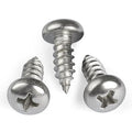 #12 x 1/2 Inch Pan Head Wood Screws, Phillips Drive, Stainless Steel 304 (18-8), Self Tapping for Wood, Sheet Metal Screws, 50 Pack