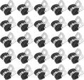 25-Pack Cable Clamps, 15/64 Inch/ 6 mm 304 Stainless Steel Rubber Cushioned Insulated Cable Clamp R Shape Metal Holder for Tube/Wire/Pipe/Loop Installation