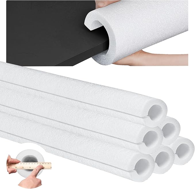 Hanaive 2 Pcs 40 Inch x 4. 1 Inch Jumbo Pool Noodles Bulk Large Swimming Foam Noodles for Floating Craft Projects Pre Slit Clamp Foam Protection Padding Bumper(White)