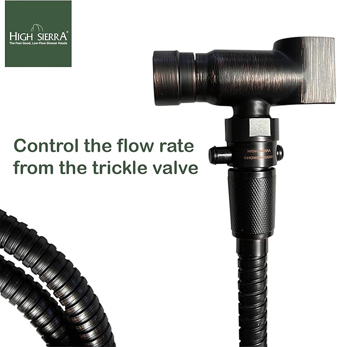 High Sierra® - Shower Head Pause & Pressure Control Valve - Solid Metal – Push-Button Valve Easily Controls the Flow of Water or Shuts It Off to Just a Trickle - Polished Brass Finish