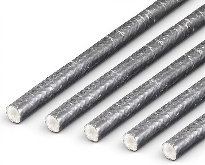 CARDI Aluminized Heat Shield Sleeving Self Wraped For Wire Fuel Line Cables Hoses Heat Wrap Length 39" I.D.1/4" Heat Resistant In Automotive UP TO 400℉