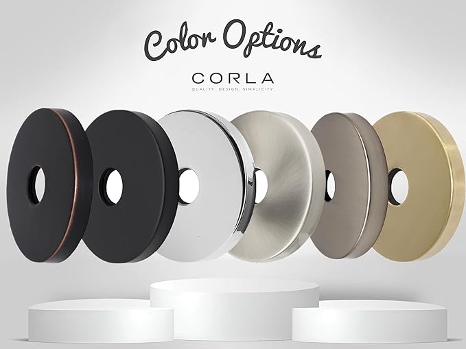Corla Modern 3.5” Escutcheon Plate Extra Large | Shower Arm Flange Universal Replacement Cover Round 3 1/2 Inch (Oil Rubbed Bronze)