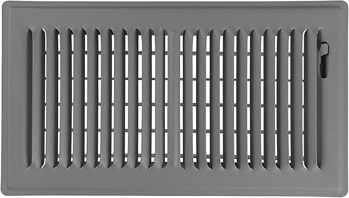 Shoemaker 6x14 Floor Register – Storm Gray Heavy Duty Metal Floor Vent Cover for Home Floors - Premium Forced Air Vent Covers