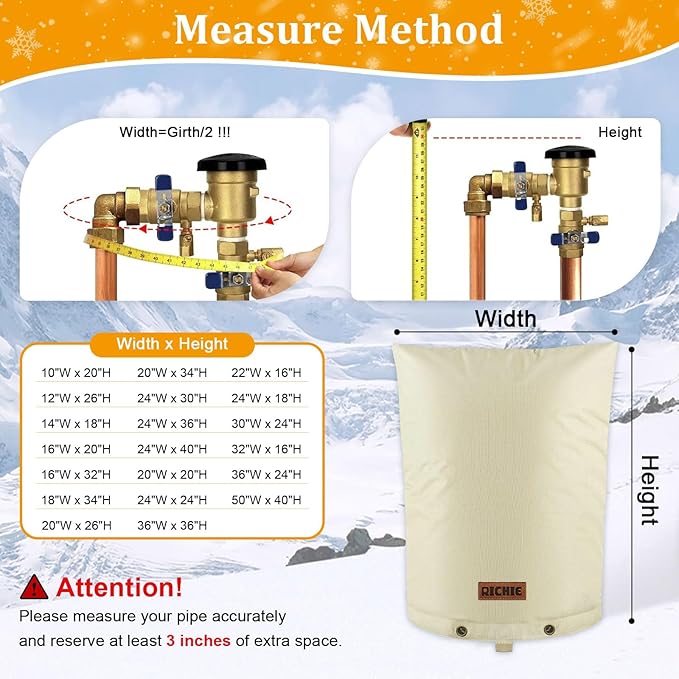 Backflow Preventer Cover (5°F) Heavy-Duty 5-Layer Insulated Enclosure, Freeze & All-Weather Protection for Outdoor Pipe, Irrigation Sprinkler Valve, Well Water Pump & PVB, 32" Wx16 H Beige