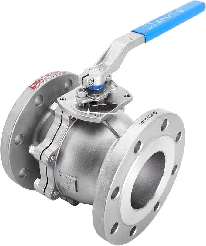 Stainless Steel Flanged Ball Valve, Stainless Steel 316 Ball and Stem, Class 150 Full Port, Firesafe Certified (1 1/2")