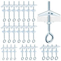 15Pcs M4 x 75mm Eye Bolt Toggle Bolt Assortment Kit, Spring Toggle Bolts Butterfly Anchors Butterfly Toggle Anchors, Heavy Duty Drywall Anchors with Wing Nut for Hanging Lamps Heavy Items