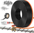 90FT（3FT-200FT） Pipe Heating Cable for Pipe Freeze Protection, Heat Cable for Water Pipes(Metal and Plastic), Pipe Heat Tape Keeps Water Flowing at -40°F 5w/ft, 120V Plumbing fixture