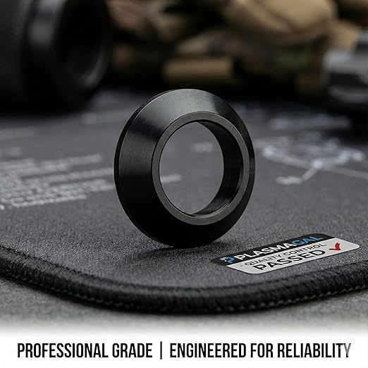 1/2 x 28 Crush Washer 5 Pack Black Steel Precision Spacers Anti Corrosion for Threaded Platforms Fits 1/2x28 1/2 28 0.5x28 14mm Threads Machined for Secure Alignment Durable Conical Design