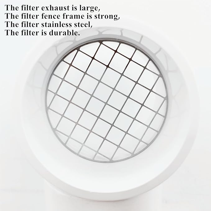PVC Vent Cap 1 pcs for 2" Schedule 40,PVC Termination Cap,Vent Cover Screen,Round Furnace PVC Pipe Stainless Steel Roof Vent Cap,Installation not Required That PVC Elbow,or Coupling