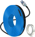 35FT Heat Tape for Water Pipes, Self-Regulating Heat Trace for Pipes with Thermostat Heating Cable for Metal Plastic Pex Pipes 120V 5W/FT