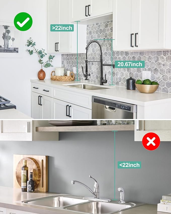 Fapully Commercial Pull Down Kitchen Sink Faucet with Sprayer Oil Rubber Bronze