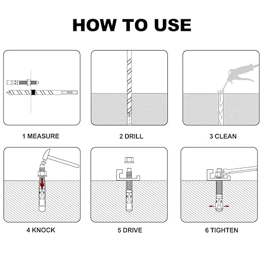Party Animals 1/2 x 7 Inch Wedge Anchor, 50 PCs Zinc-Plated Industrial Anchor Bolts for Cement, Concrete