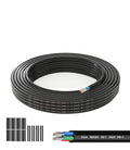 18 AWG 4 Conductor Electrical Wire - 26.25FT 18 Gauge Stranded PVC Cord with Tinned Copper Core, 12V/24V Low Voltage Flexible Cable for Automotive Marine LED Strips, Solar, RV Lighting
