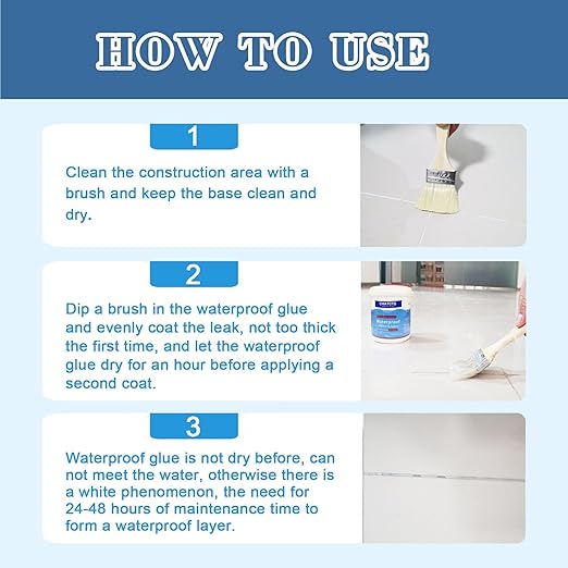 Waterproof Glue,Invisible Agent,Strong Waterproof Transparent Sealant,for Bathroom, Kitchen, Garden, Roofs, Walls (0.5, Kilograms)