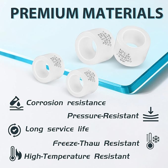 (Pack of 300) Seelink 1/2 Inch PEX A Expansion Rings, Expansion Rings and Sleeves for PEX A Pipe and Fitting Connection