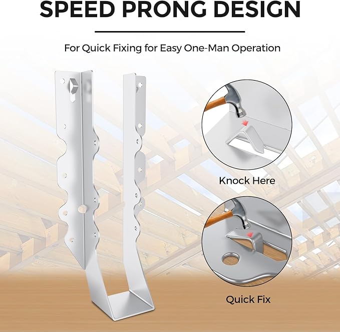 20 Pcs 2x10 Joist Hangers,20 Gauge Metal Face Mount Joist Hanger, Lu210 Joist Hangers Galvanized, Hurricane Ties for Rafter, Rafter Brackets 2x10 for Deck,Floor,Roof Overhang and Ceiling Joist