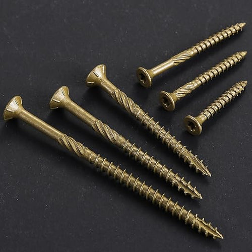 #10 * 5" Deck Screws, (190pcs) 5 lbs.Exterior Wood Screws, Rust Resistant Epoxy Coated, Bronze, T20 Star Bit