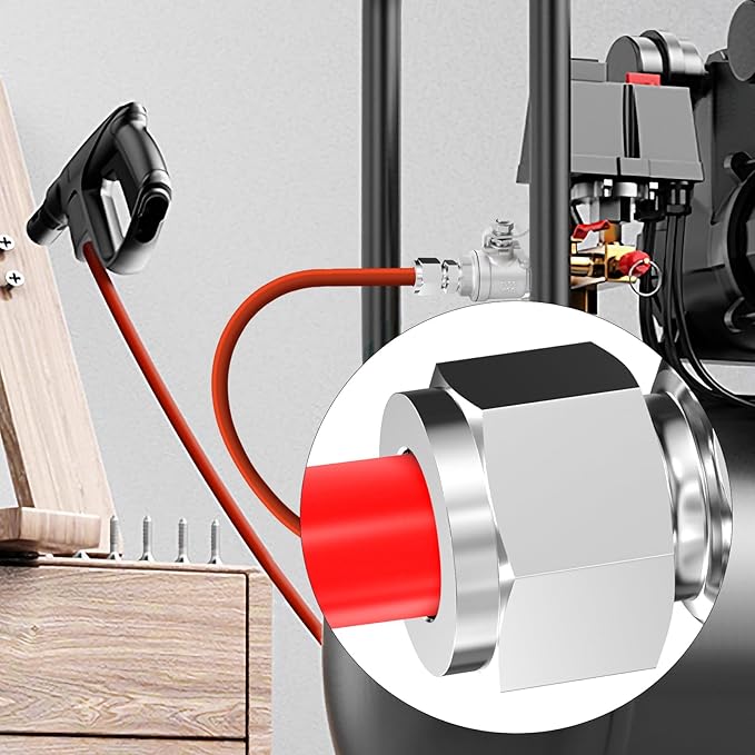 TAISHER 2PCS 304 Stainless Steel Compression Tube Pipe Fitting Connector, 1/4" Tube OD x 1/8" NPT Male Straight Adapter