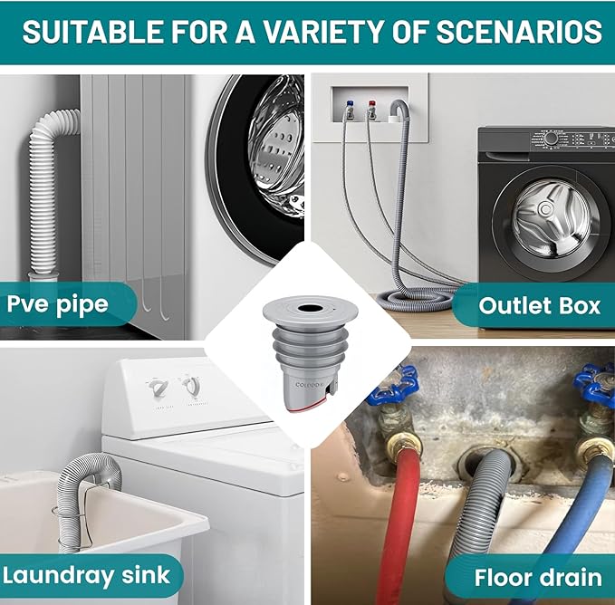 Washing Machine Drain Hose Seal, Anti-Odor Floor Drain Plug Sewer Pipe Seal Ring Sealing Cover, Washing Machine Sealing Plug (1, S: 35-40MM)