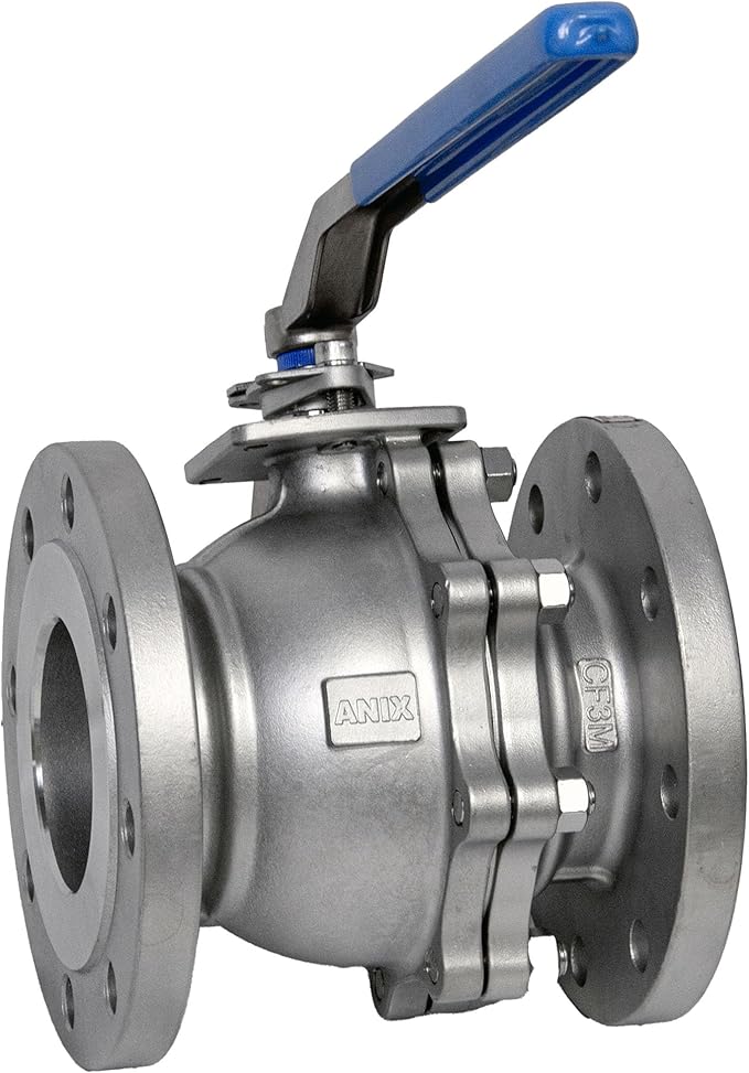Anix Stainless Steel Flanged Ball Valve, Stainless Steel 316 Ball and Stem, Class 150 Full Port, Firesafe Certified (3")