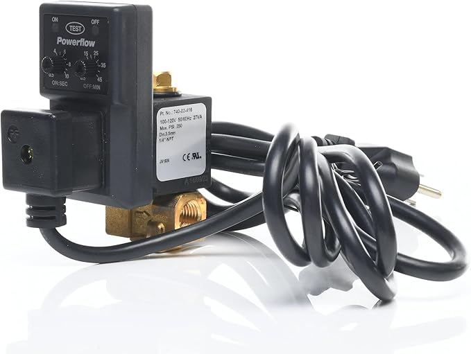 Standard Timer Drain – 100-120V AC, IP65, 1/4" NPT, 3.2 mm Orifice, Digital, 250 PSI, 4.77 GPM – Automatic Condensate Removal (522-2N110D10B)