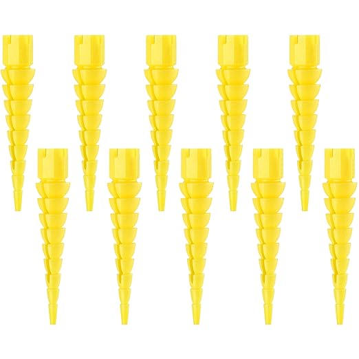 10 Pcs Wood Anchor, Stripped Screw Hole Repair Kit for Wood, Door, Fixing Stripped Screw Holes, Fits Wood Screws Sizes #2 to #16(Yellow)