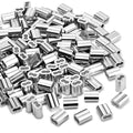 200Pcs 5/64"Cable Crimp Sleeves, Aluminum Wire Rope Crimping Loop Sleeve. Cable Ferrules for Cable and Wire Rope Crimp Double Barrel Crimp Sleeves (M2-5/64")