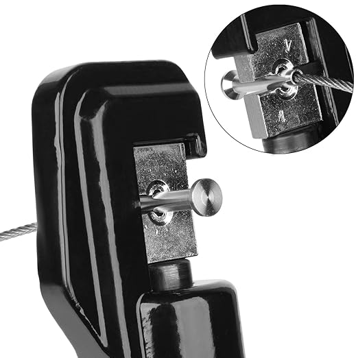 BLIKA 50Pack 3/16" Stainless Steel Stemball Swage Dead Ends for Deck Cable Railing, Invisible Cable Railing Hardware for Wood/Metal Posts, 3/16" Stemball Swage Terminal