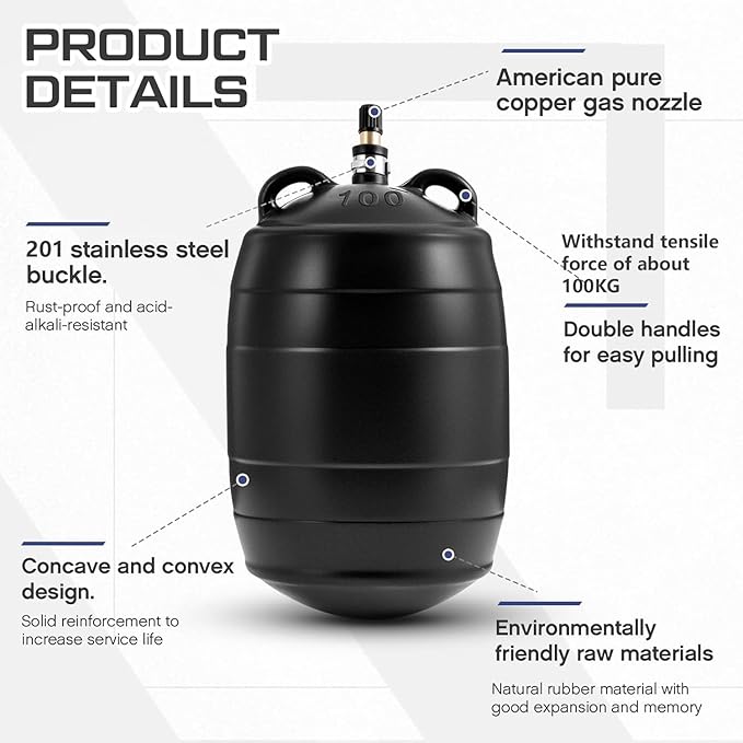 Test-Ball Pipeline Plugging Air Bag,Sewer Test Plug，Water Shut Off Airbag, Rubber Plumbing Balloon，Inflatable Pipe Test Plug，Used for Drainage Pipe, Sewage Pipe Temporary Water Blocking (16 Inchs)
