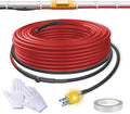 14 Feet Heating Tape for Pipe Freeze Protection with Build in Thermostat, 120 V Electric Pipe Protection from Freeze with Thermostat, 7 W/Ft, Heat Trace for Water Pipes