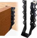 25 Pcs 2x8 Joist Hangers for Wood, 20 Gauge Face Mount Joist Hanger with Black Powder Coating, Hurricane Tie Brackets for Deck, Floor, Ceiling, Roofs