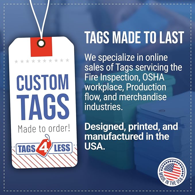 Tags 4 Less 15 Mil Waterproof Plastic Tags, Pack of 100 – 2” x 4” Heavy Duty Plastic Tags for Labeling, Outdoor Tagging, Equipment Labeling, Luggage, Valves & More (Fluorescent Yellow)