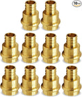 PEX Press Fitting 3/4-inch Crimp Coupling Brass 3/4 inch Adapter For Copper and Pex Pipe Fittings Connection (Pack of 10)