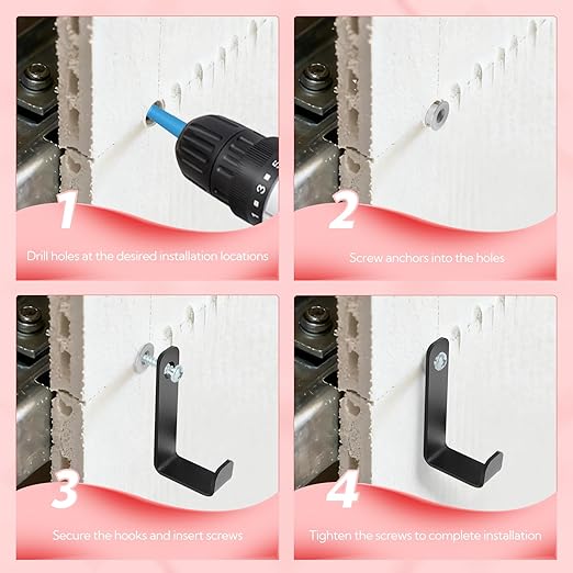 100pcs Drywall Anchors, Zinc Self-Drilling Anchor and Screw with Cross Groove Drill Bit, Fasteners Wall Anchors