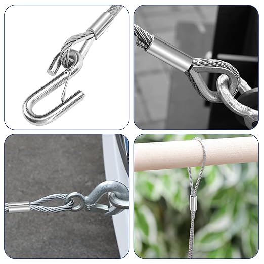 1/16"(1.5mm) Aluminum Crimping Loop Sleeve, Wire Rope Sleeve, Cable Crimps Sleeves, Cable Ferrules for Wire Rope and Cable Line End, 250 PCS