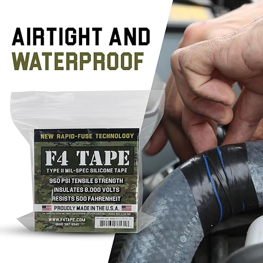 Bond It F4 Emergency Self-Fusing Silicone Tape, Repair Plumbing Pipe & Radiator Hose Leak, Electrical Insulation, Permanent Bonding, Waterproof, 1" x 36' x 20mil, Red