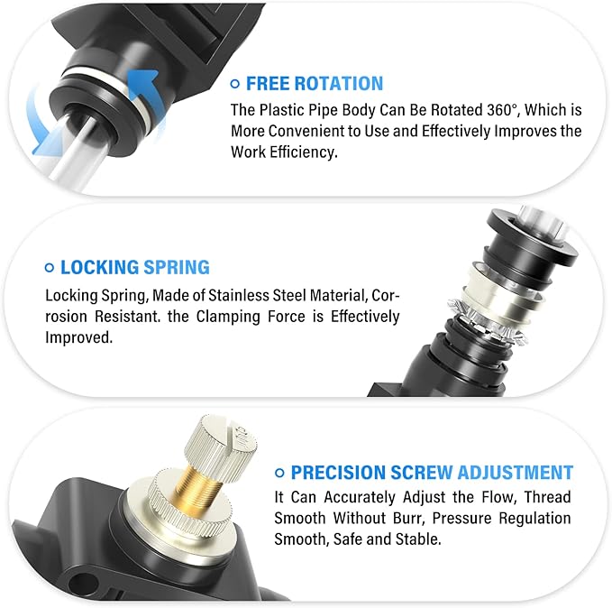 TAILONZ PNEUMATIC SCF-1/2 Air Flow Control Valve with Push-to-Connect Fitting, in-Line Speed Controller Union Straight - 1/2 Inch Tube OD x 1/2 Inch Tube OD（Pack of 1）