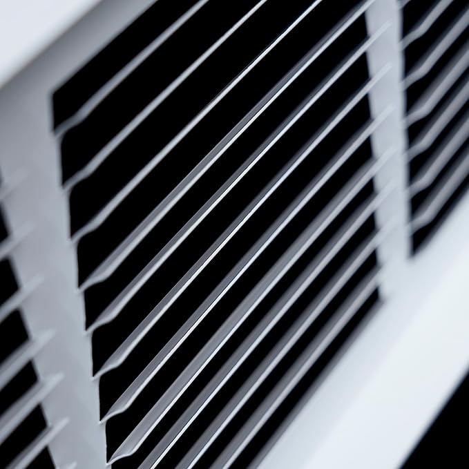 Fits 12x8 Duct Opening | Steel Baseboard Return Air Grille by Handua | Vent Cover Grill | 7/8" Margin Turnback [Depth] to Fit Baseboard | White | Outer Dimensions: 13.75"W X 9.75 "H