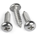 #8 x 5/8 Inch Pan Head Wood Screws, Phillips Drive, Stainless Steel 304 (18-8), Self Tapping for Wood, Sheet Metal Screws, 50 Pack