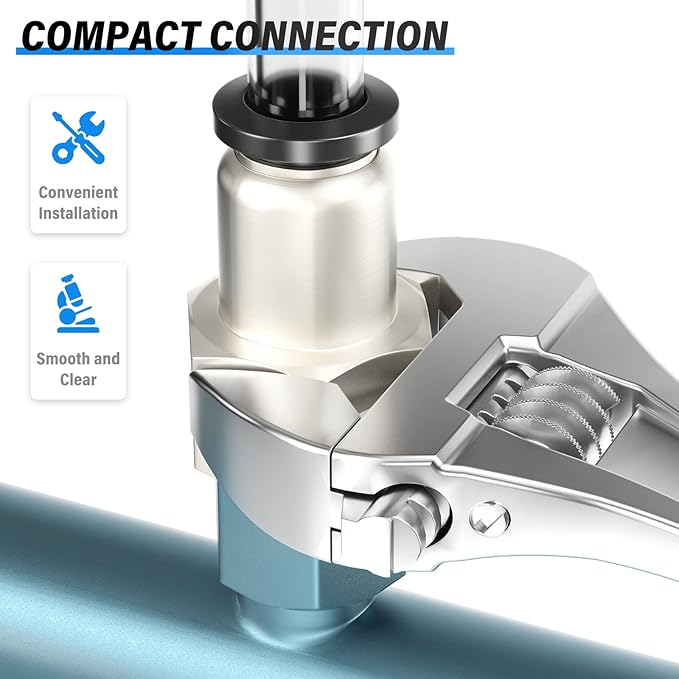 TAILONZ PNEUMATIC Female Straight 10mm Tube OD x 1/4 Inch NPT Thread Push to Connect Fittings PCF10-N2(Pack of 2)