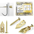 160PCS Upgraded Self Drilling Drywall Anchors with Screws Kit - 80 Corrosion-Resistant Zinc Winged Anchors + 80 Screws for Sheetrock/Gypsum Board/Hollow Walls, No Drill, Making Anchoring Easy