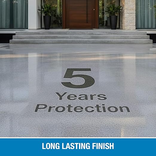 Rainguard Water Sealers Concrete Sealer, Penetrating Protection Against Water and Salt Damage, for All Concrete Surfaces, Silane/Siloxane Waterproofer, Natural Finish, Ready to Use, 1 Gallon