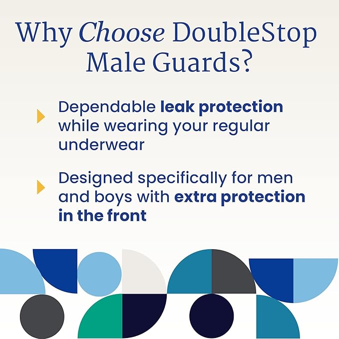 NorthShore DoubleStop Male Incontinence Protector, Large, 104 Count