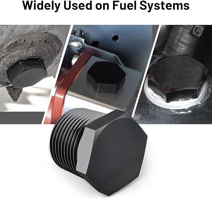EVIL ENERGY 1" NPT Plug Male Hex Head Fitting Adapter Aluminum Black