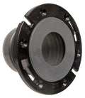 FlexOn 4-Inch Toilet Flange Repair Kit, No-Wax Commode Flange with Spacer, Offset Bolts & Seal Gauge - Fits ABS, Cast Iron & Tile Floors, Elevates 3/8" to 1-1/8" (Black/Gray)