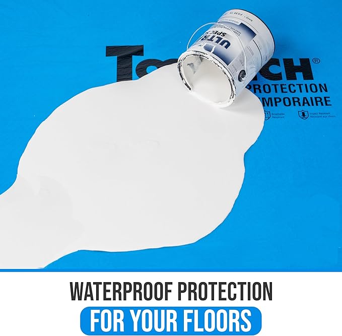 Temporary Floor Protection for Renovation, Painting, Construction - 40" x 90 ft, Covers 1800 sqft