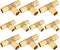PEX A Expansion Fitting,1/2 Inch F1960 Expansion Brass Tee,10 Pack 1/2" Tee(PEX1960041)
