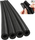 Amylove 24 Pcs 3.3 Feet Foam Pipe Insulation Foam Tube Insulating Water Pipe Pool Swim Noodles Pre Slit Heat Preservation Pipes Covers for Tubing Outdoor Winter Freeze Protection(Black,1/2 Inch)