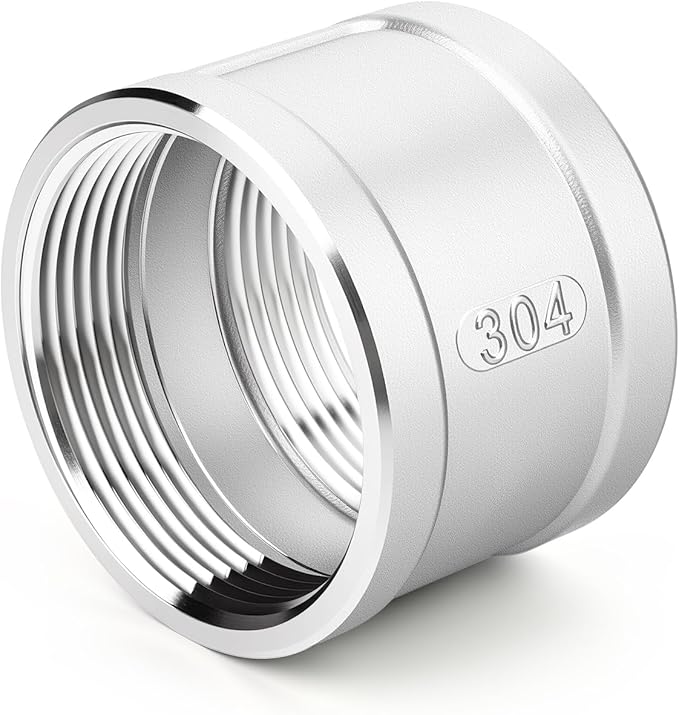 TAISHER 1PCS 304 Stainless Steel Cast Pipe Fitting, Coupling, 3" NPT Female Threaded